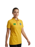 Brazil National Team Carnival Gold Elite Fan Polo Shirt